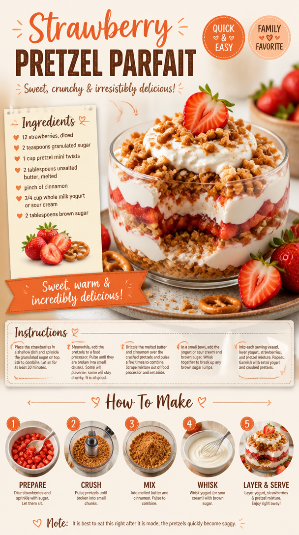Strawberry Pretzel Parfait