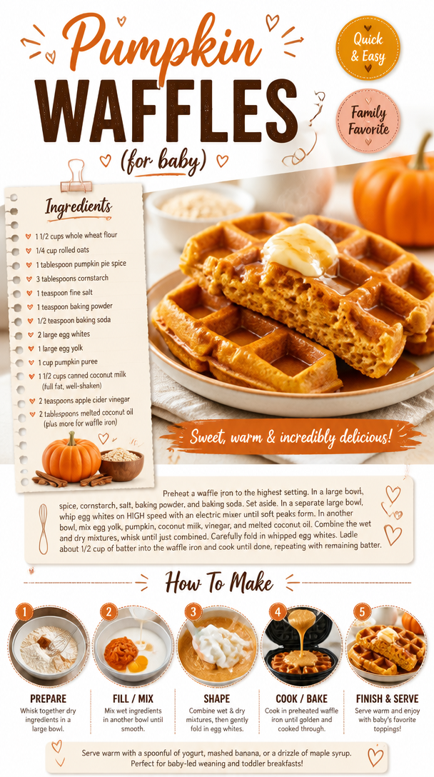 Pumpkin Waffles (for baby)