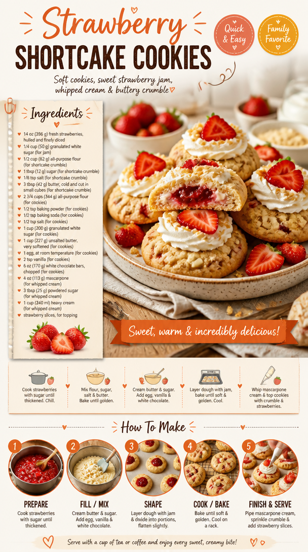 Strawberry Shortcake Cookies
