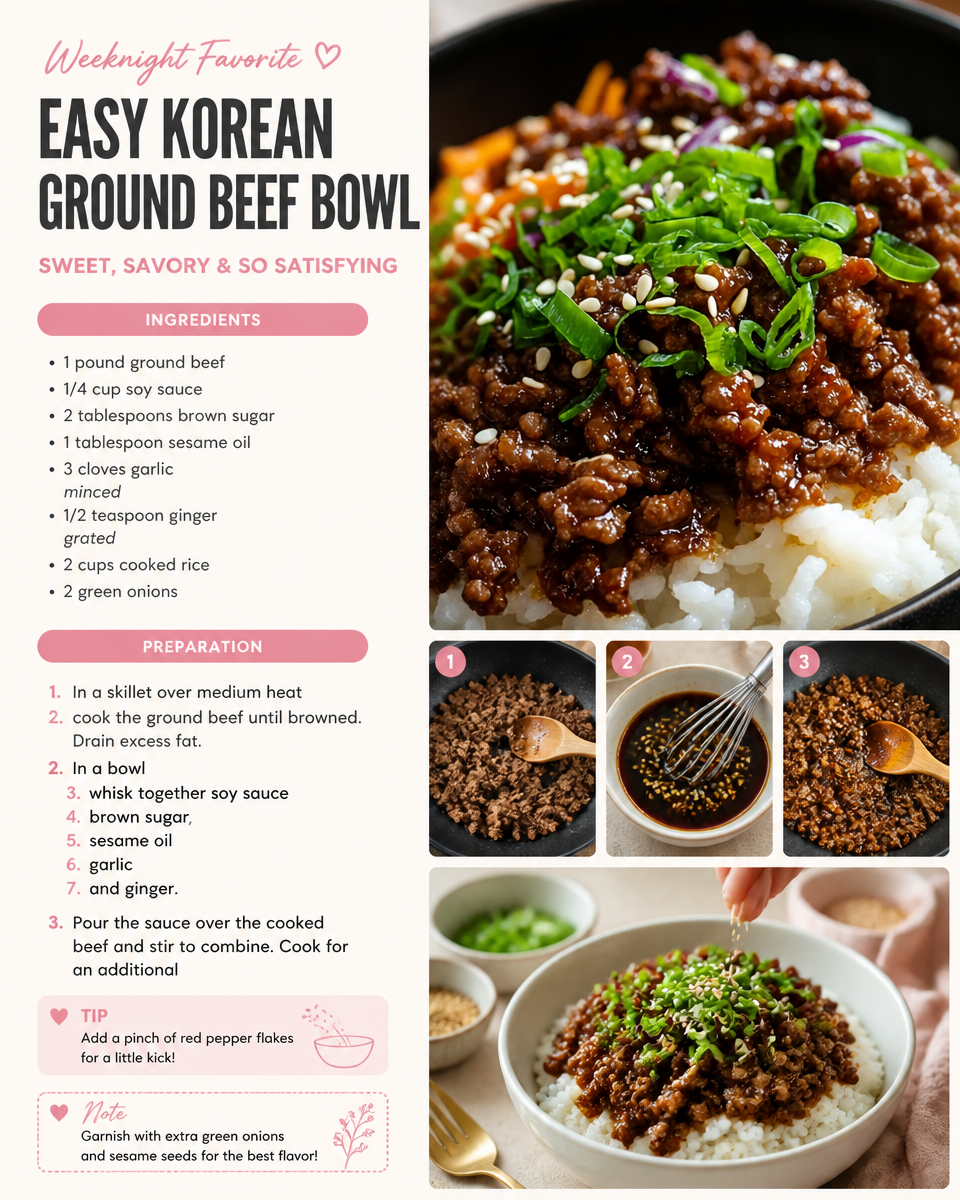 Easy Korean Ground Beef Bowl