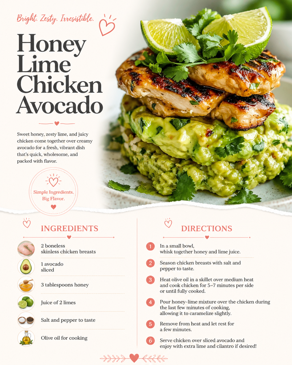 Honey Lime Chicken Avocado