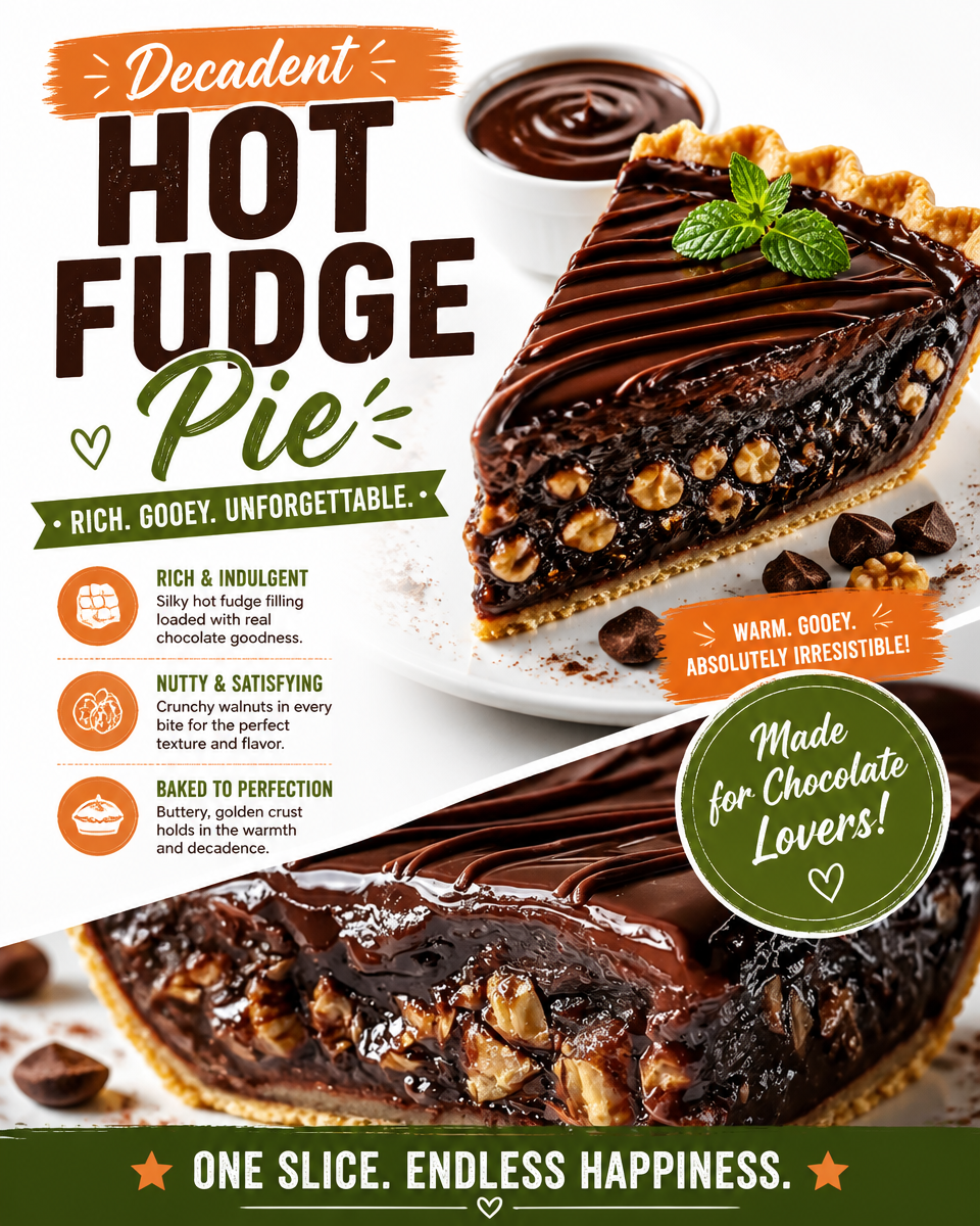 Decadent Hot Fudge Pie