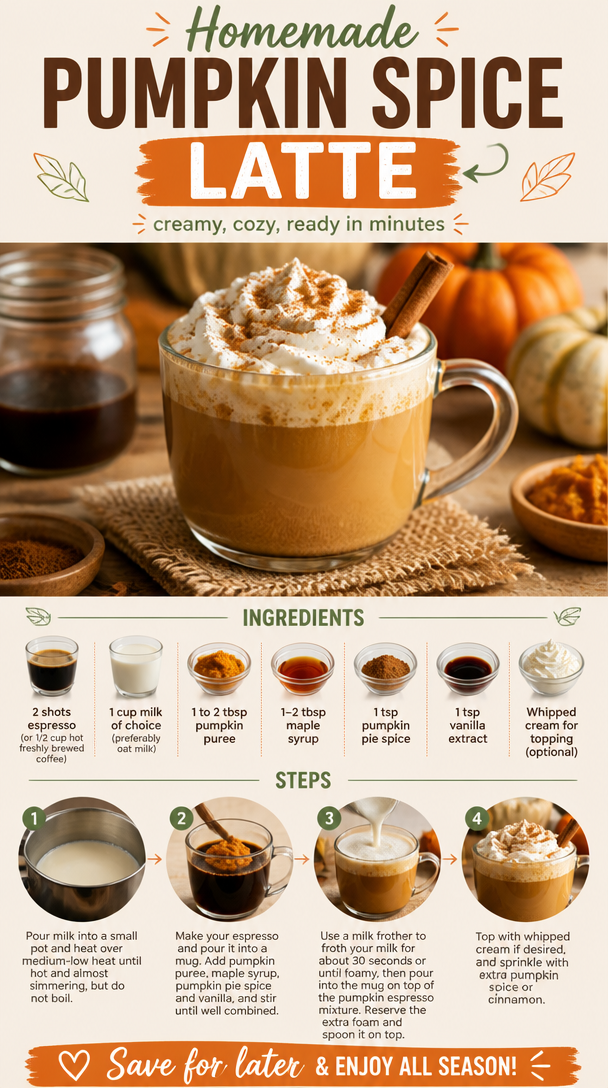 Homemade Pumpkin Spice Latte