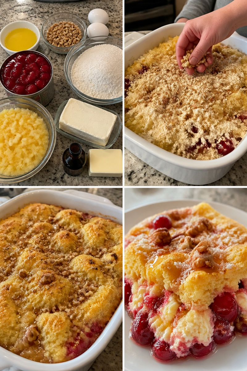 Cherry Pineapple Cheesecake Dump Cake Recipe cheesecake dump cake Cherry Pineapple Cheesecake Dump Cake Recipe