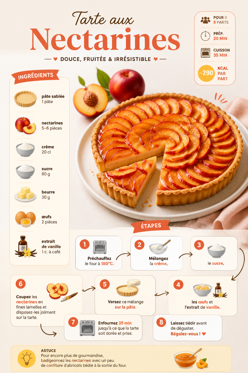Tarte aux Nectarines