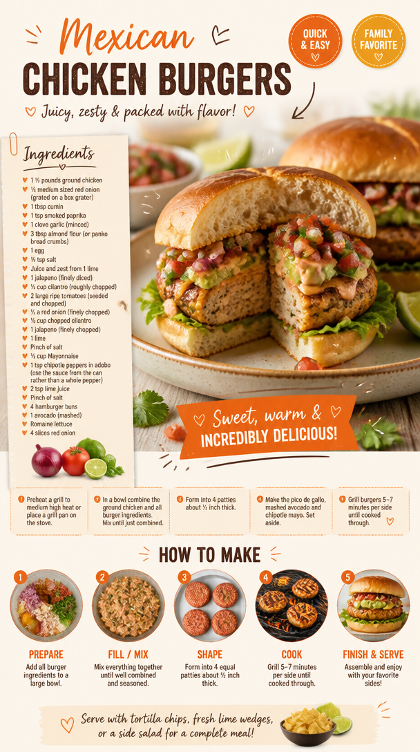 Mexican Chicken Burgers