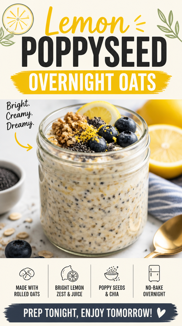 Lemon Poppyseed Overnight Oats