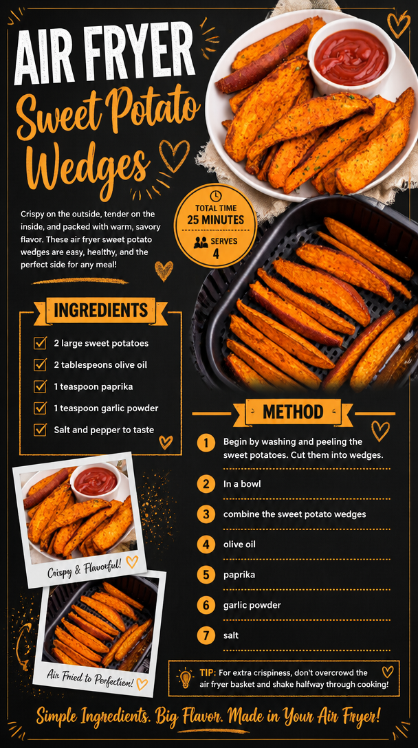 Crispy Air Fryer Sweet Potato Wedges