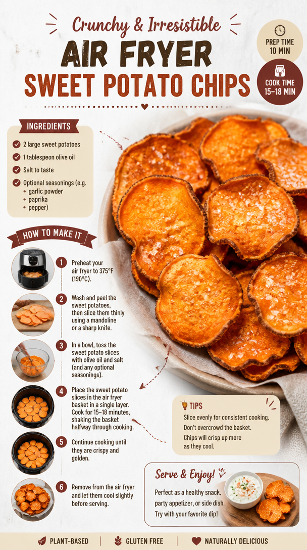 Crispy Air Fryer Sweet Potato Chips