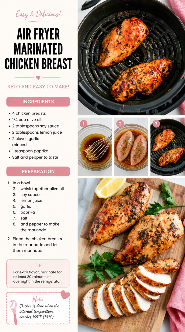 Herb-Marinated Air Fryer Chicken Breast