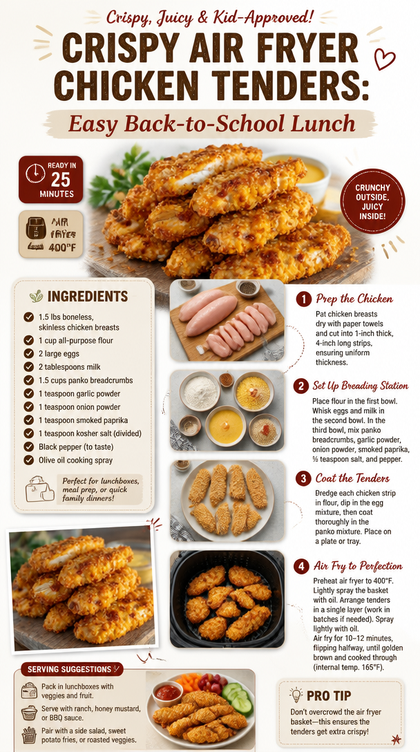 Crispy Air Fryer Chicken Tenders for a Quick Back-to-School Lunch