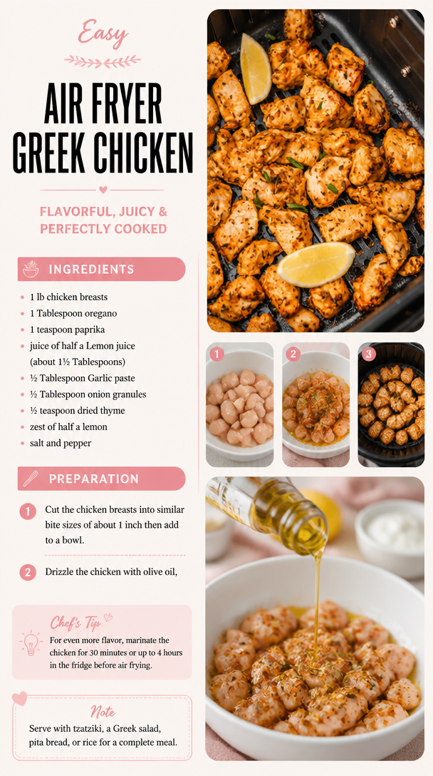 Lemon-Oregano Air Fryer Greek Chicken
