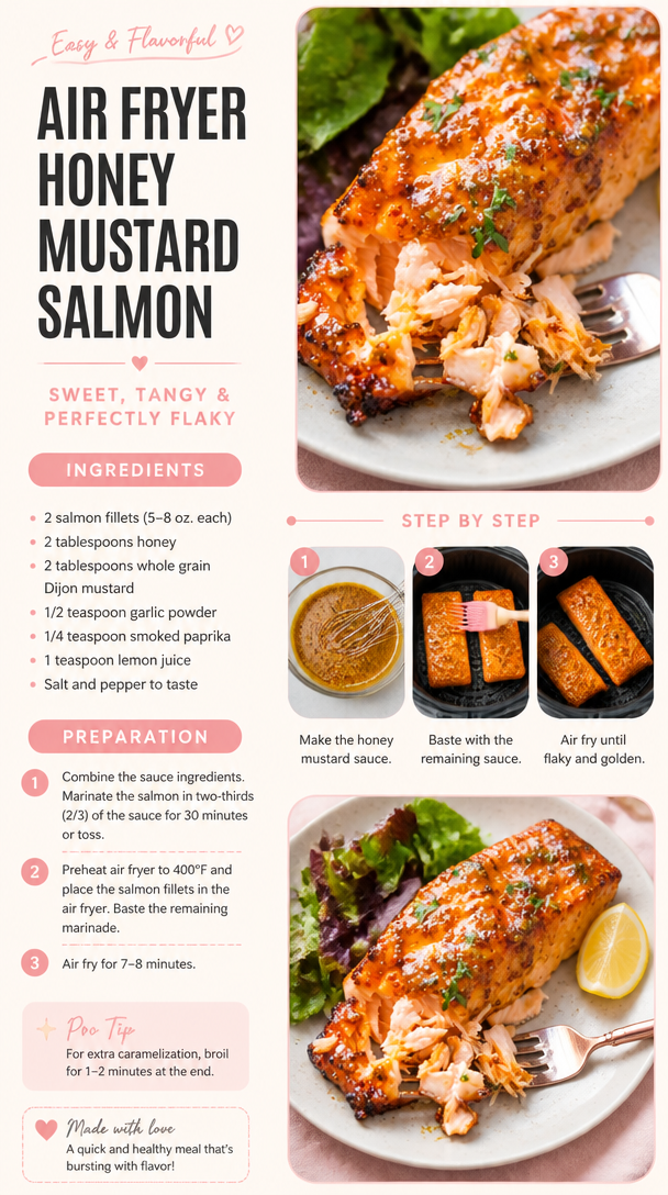 Honey Mustard Salmon in the Air Fryer