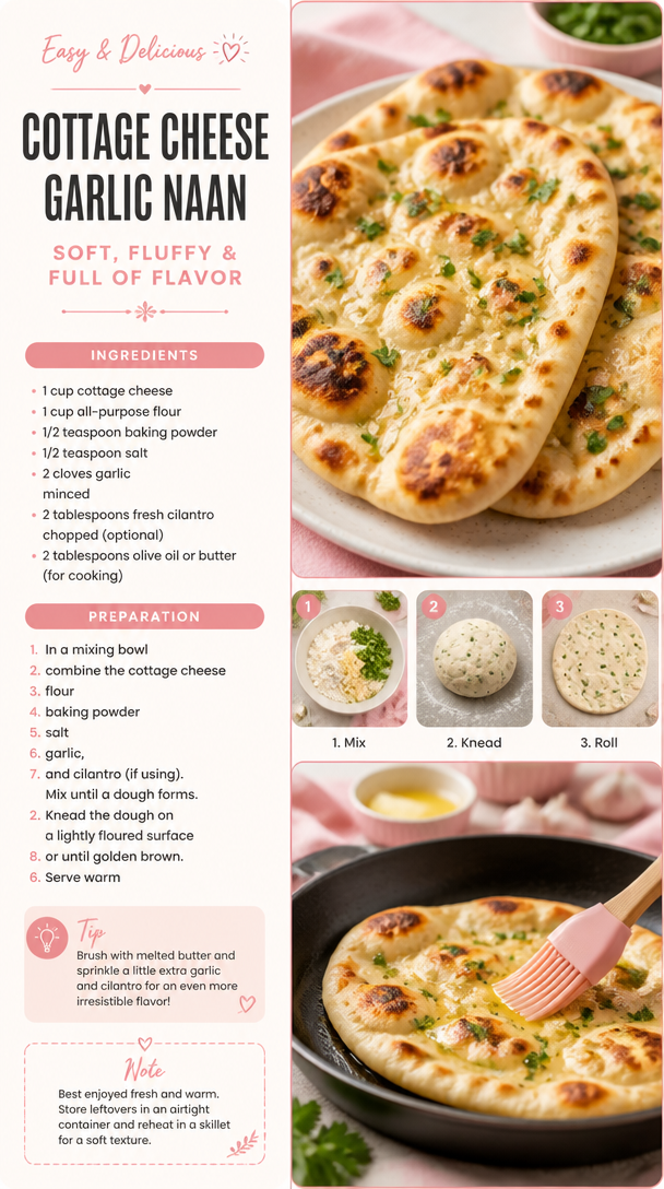 Cottage Cheese Garlic Naan