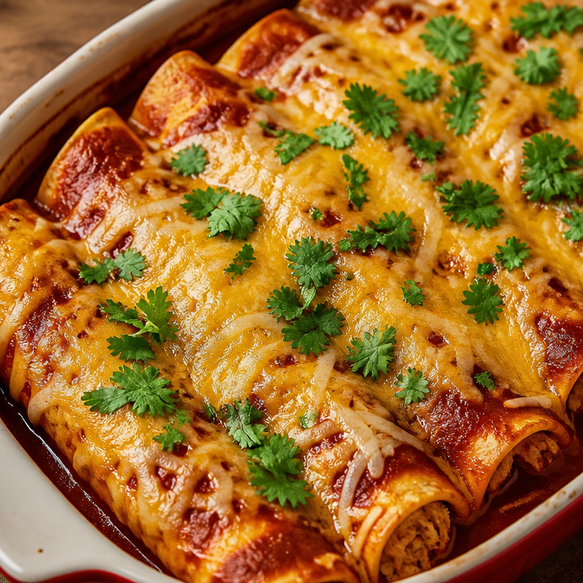 High Protein Chicken Enchiladas