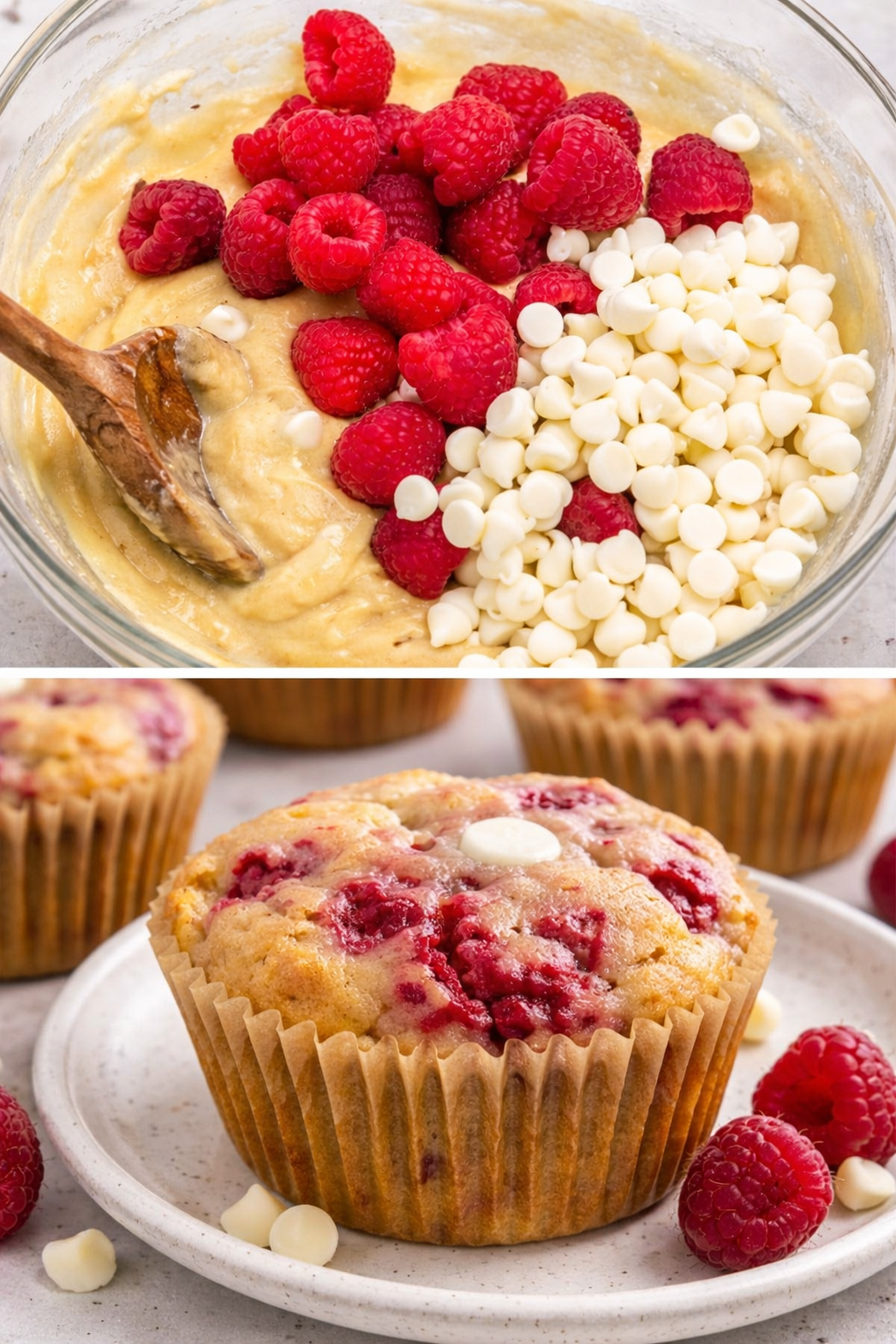 White Chocolate Raspberry Muffins