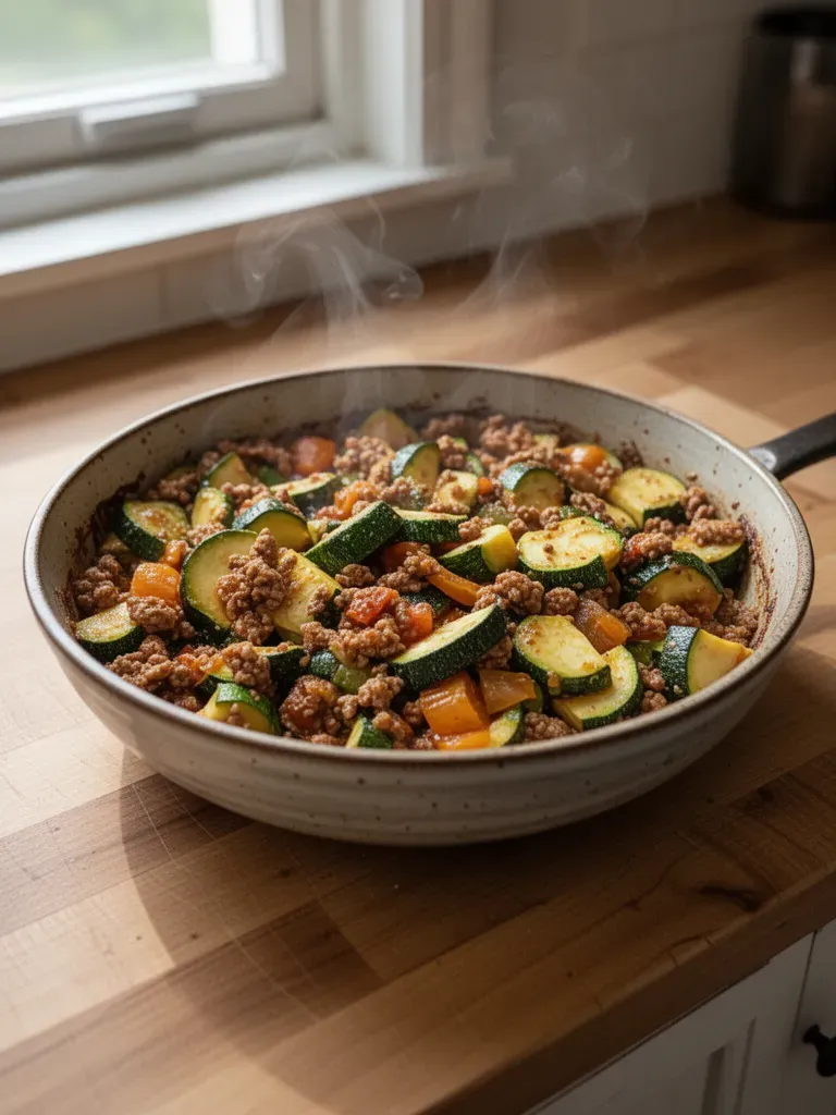 Savory Ground Turkey Zucchini Skillet You'll Crave Tonight