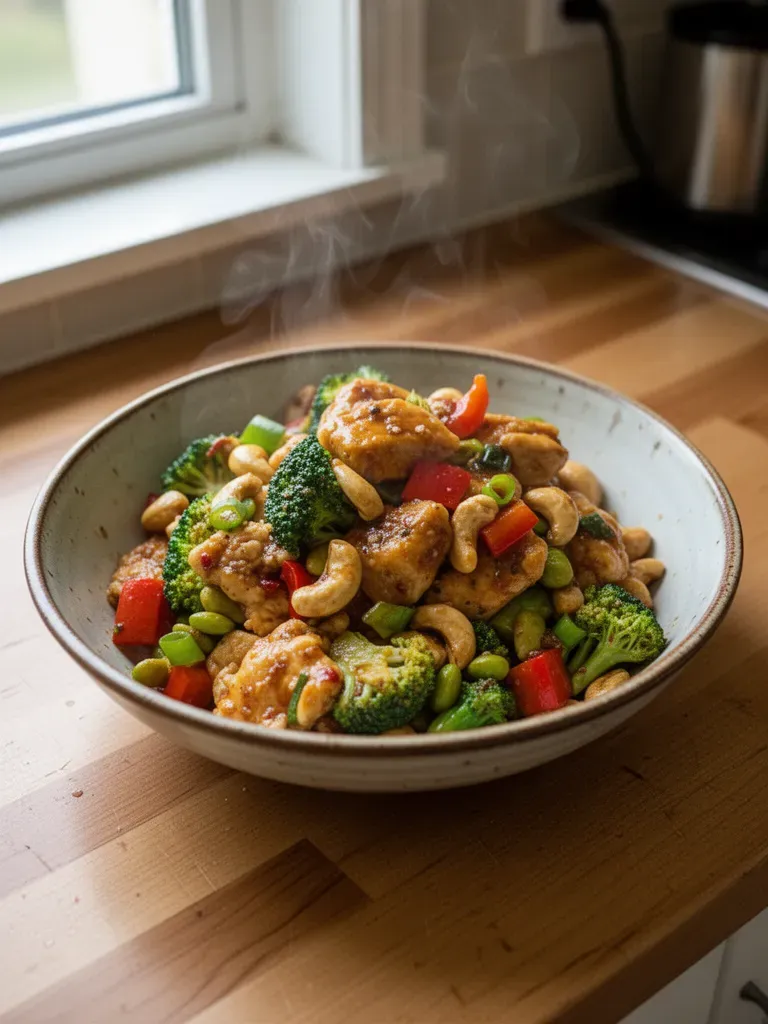 Homemade Cashew Chicken Stir Fry