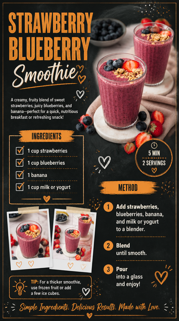 Strawberry Blueberry Smoothie