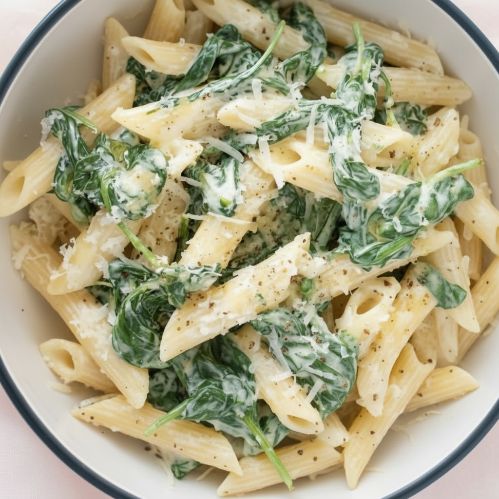 Pasta with Spinach Sauce