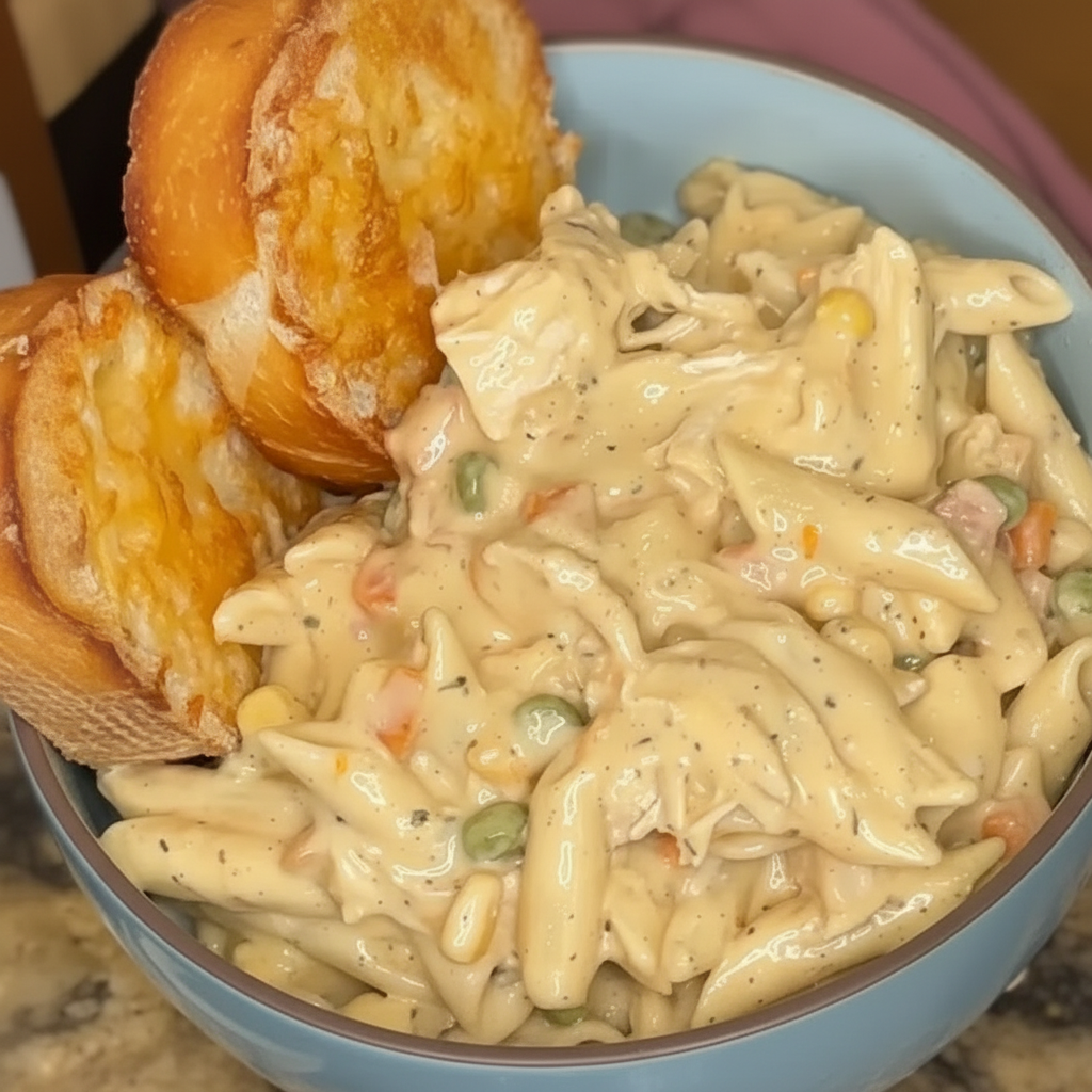 Crock Pot Chicken Pot Pie Pasta
