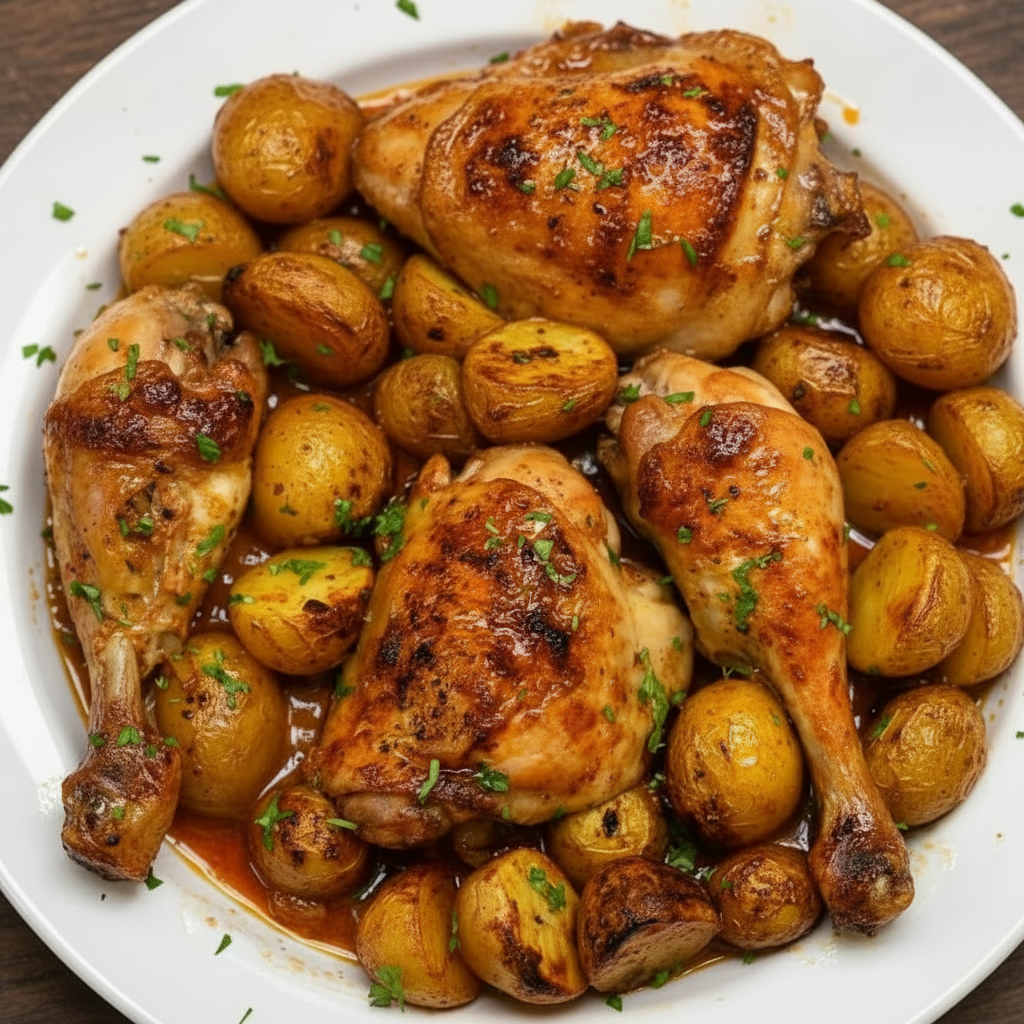 One Pan Chicken and Potatoes