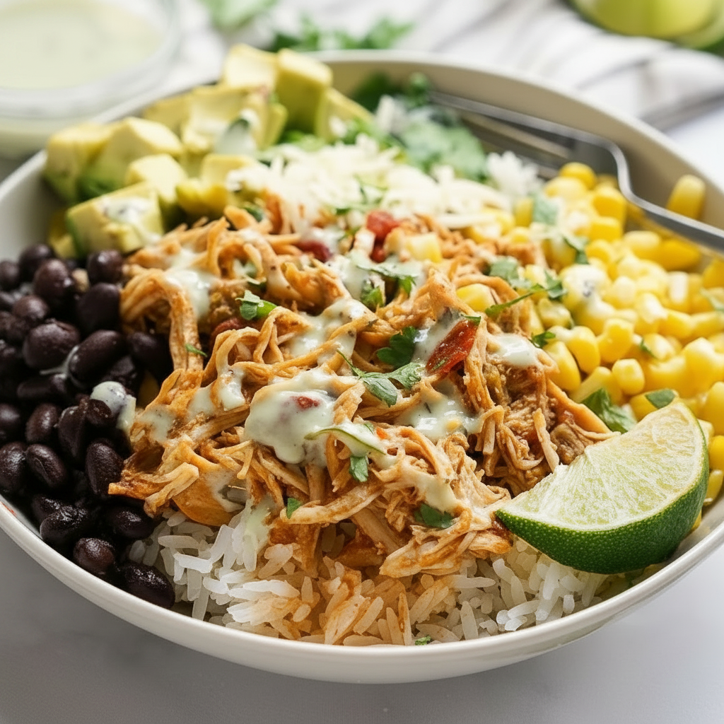 Slow Cooker Chicken Burrito Bowl