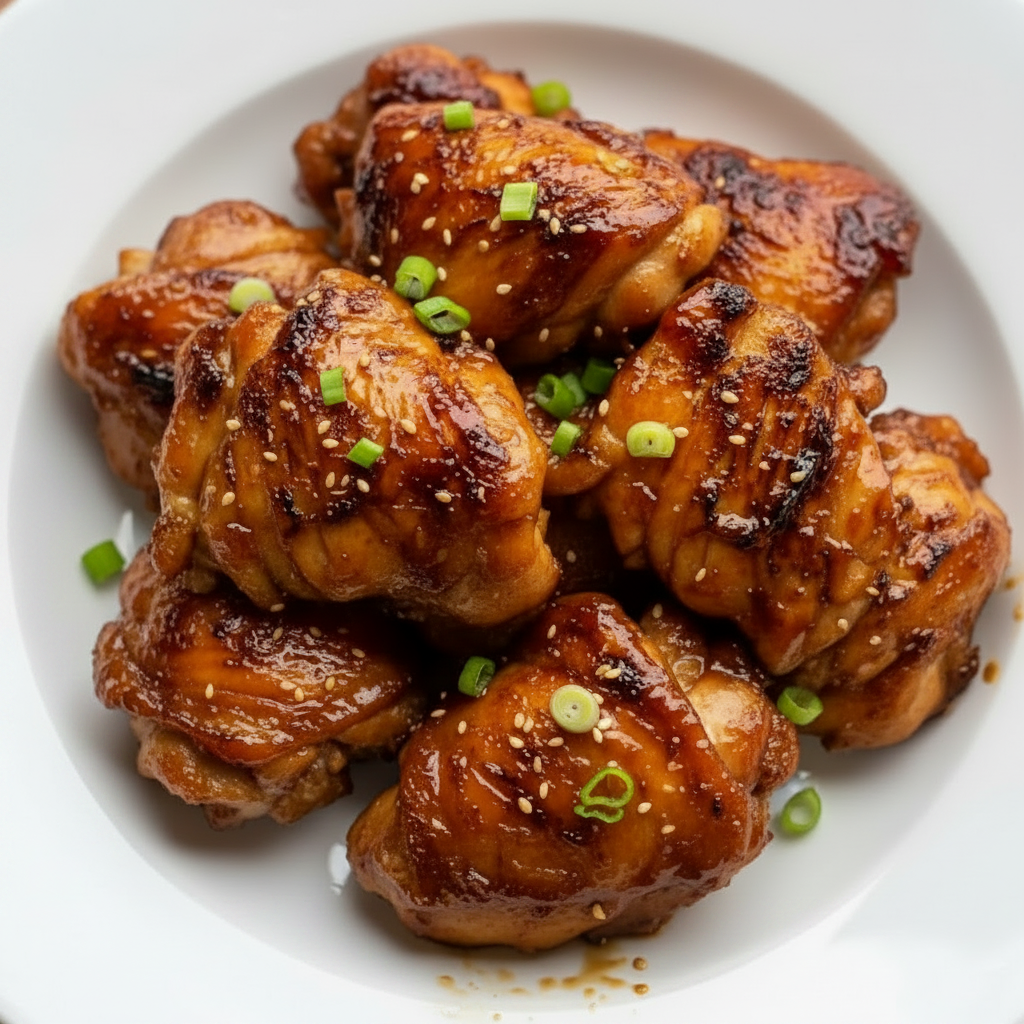 Sweet and Spicy Glazed Chicken Thighs