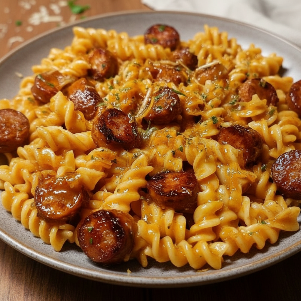 One-Pot Honey BBQ Sausage Pasta