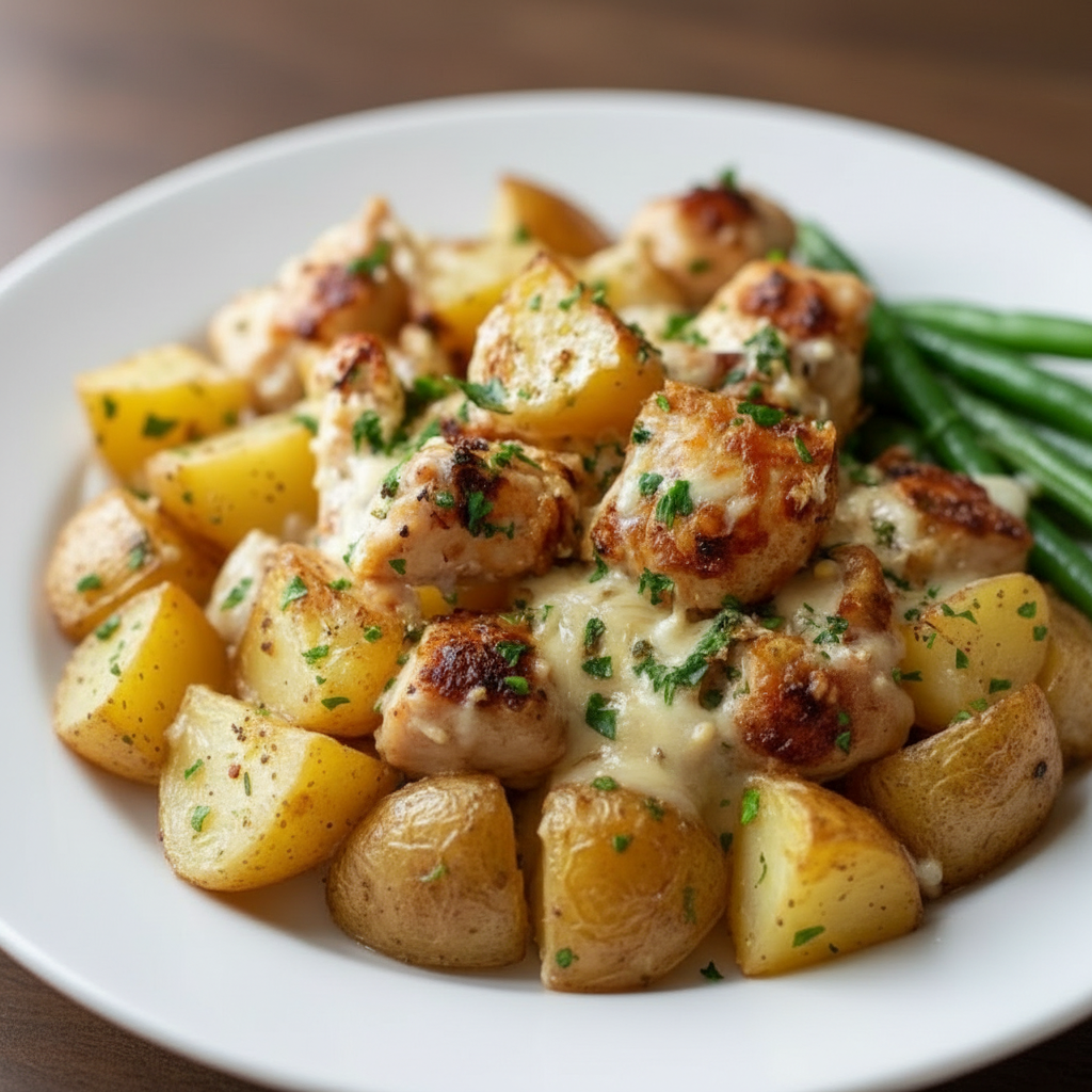 Garlic Parmesan Chicken and Potatoes
