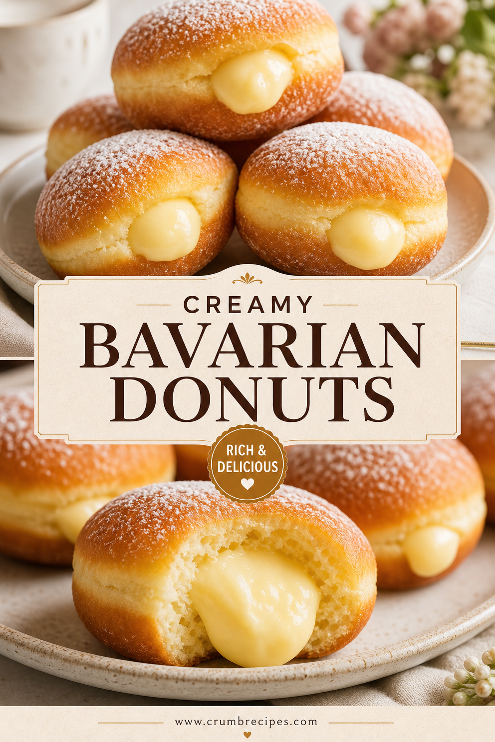 Bavarian Cream Donuts Bavarian Cream Donuts Bavarian Cream Donuts
