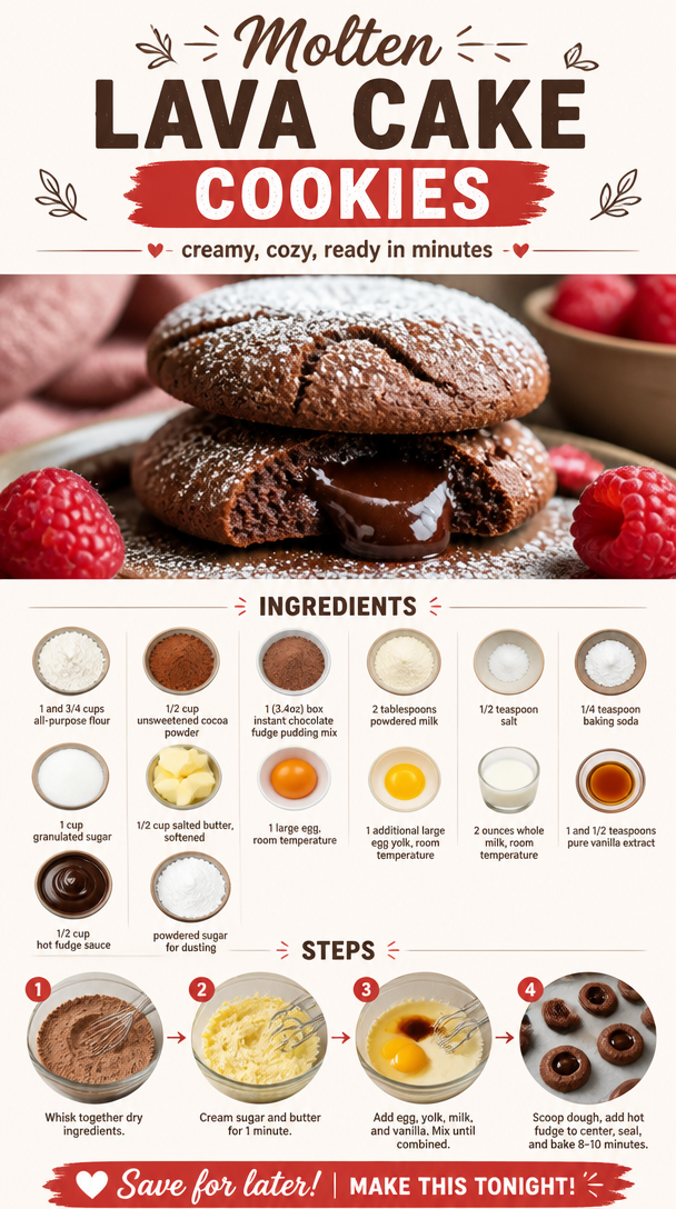Molten Lava Cake Cookies