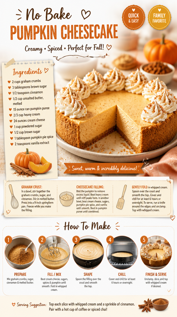 No Bake Pumpkin Cheesecake