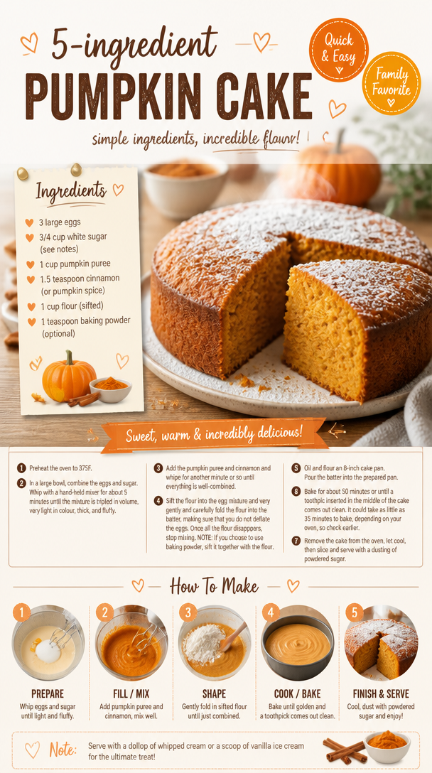 5-ingredient Pumpkin Cake