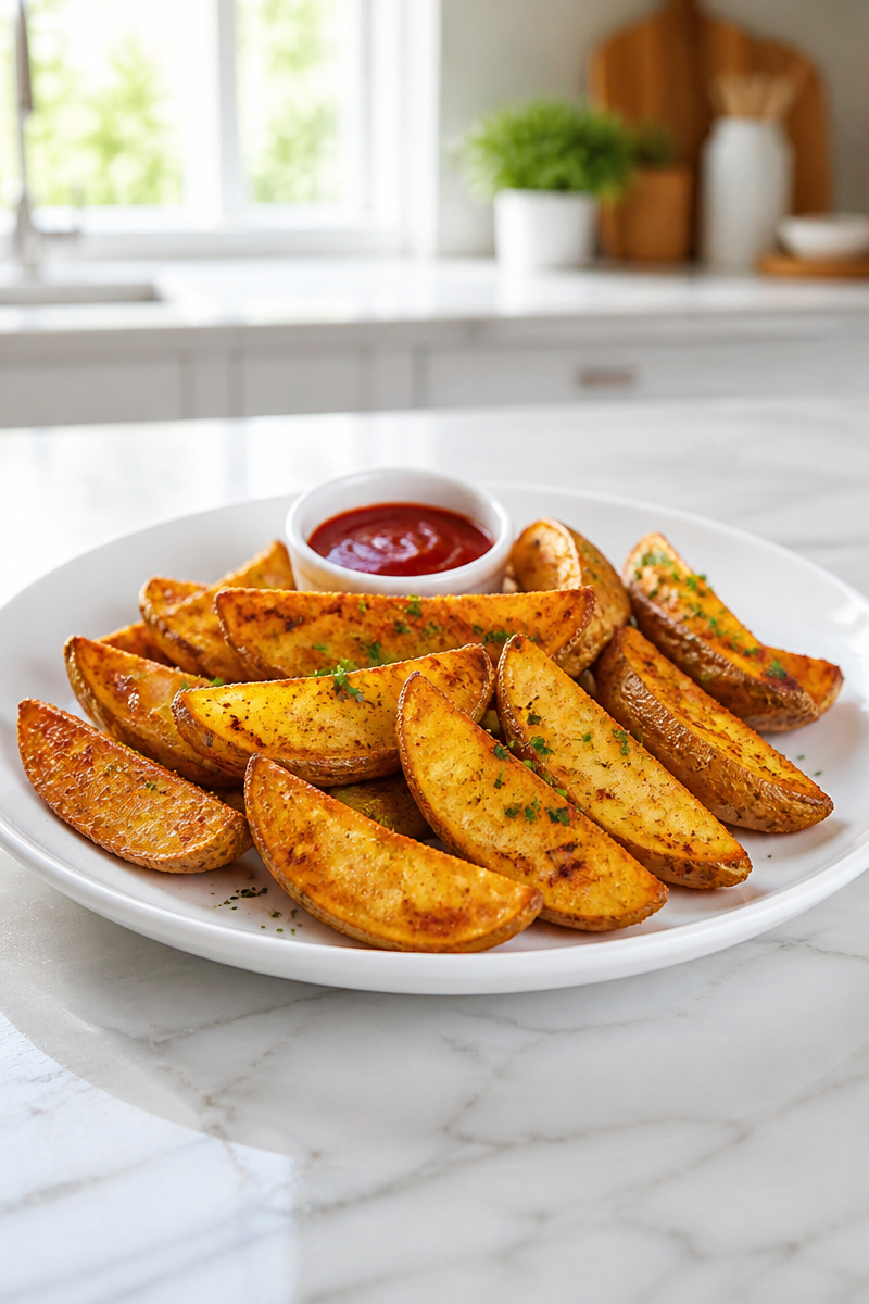 Crispy Seasoned Baked Potato Wedge