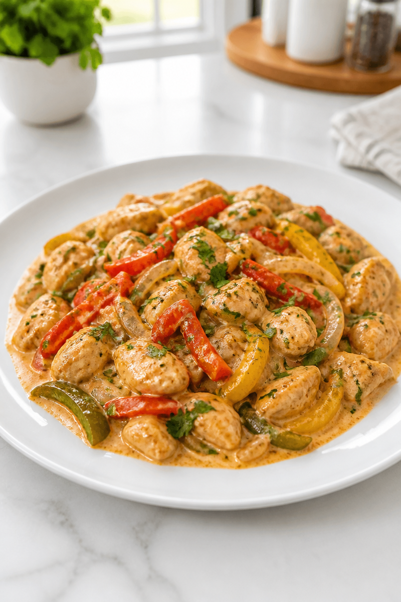 Creamy Chicken Fajita Skillet Dinner