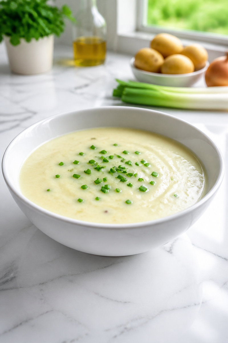 Creamy Potato Leek Soup Bowl