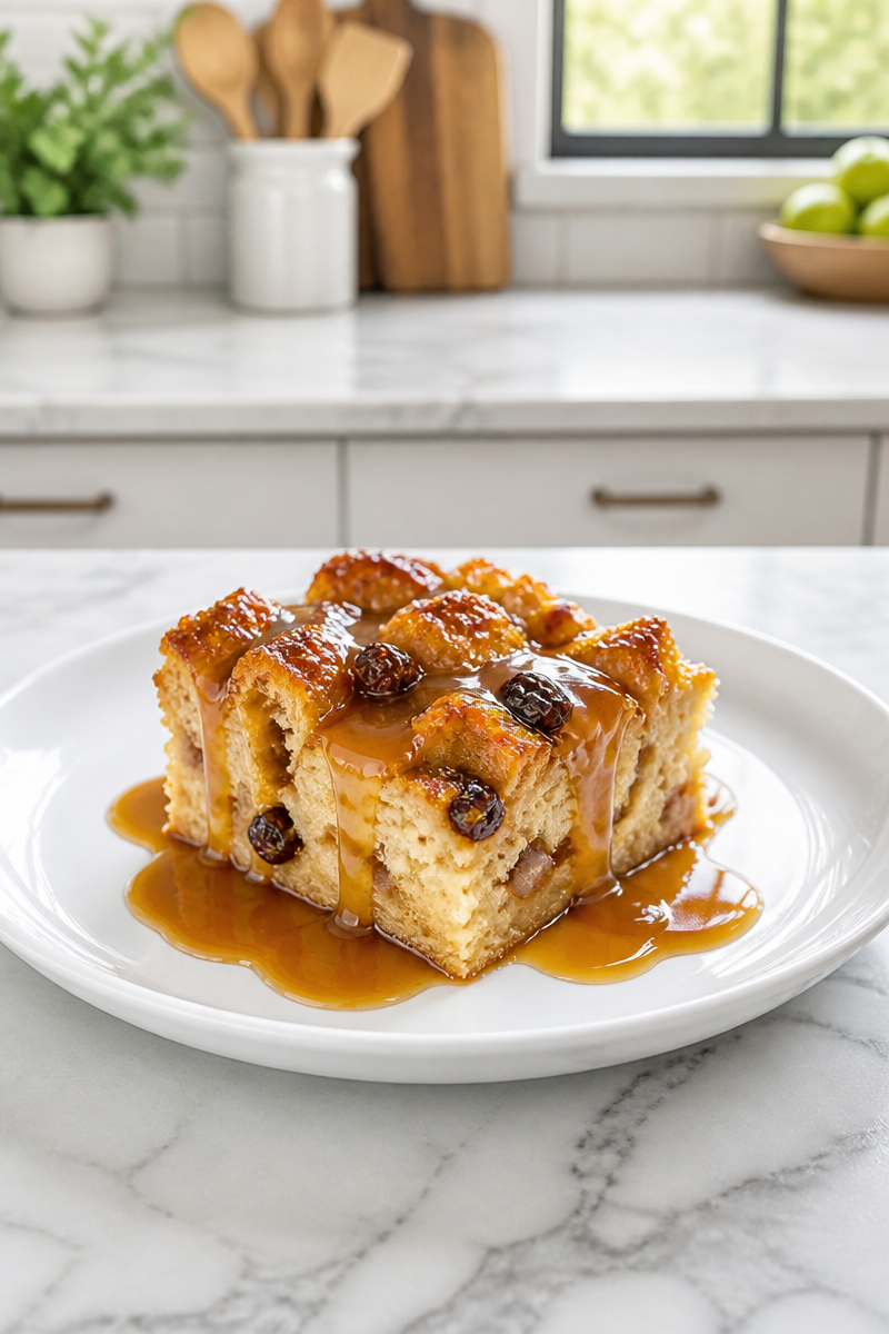 Bread Pudding Bourbon Caramel Sauce