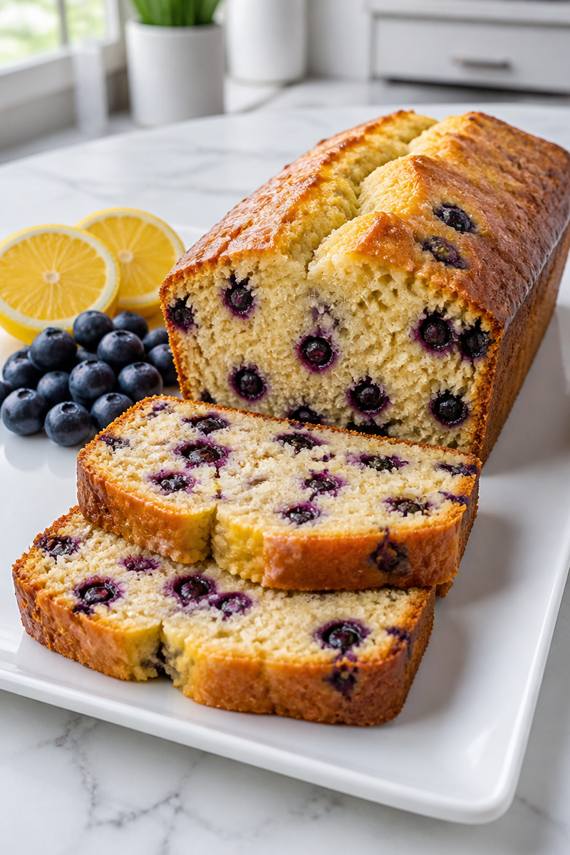 Blueberry Lemon Pound Cake Loaf