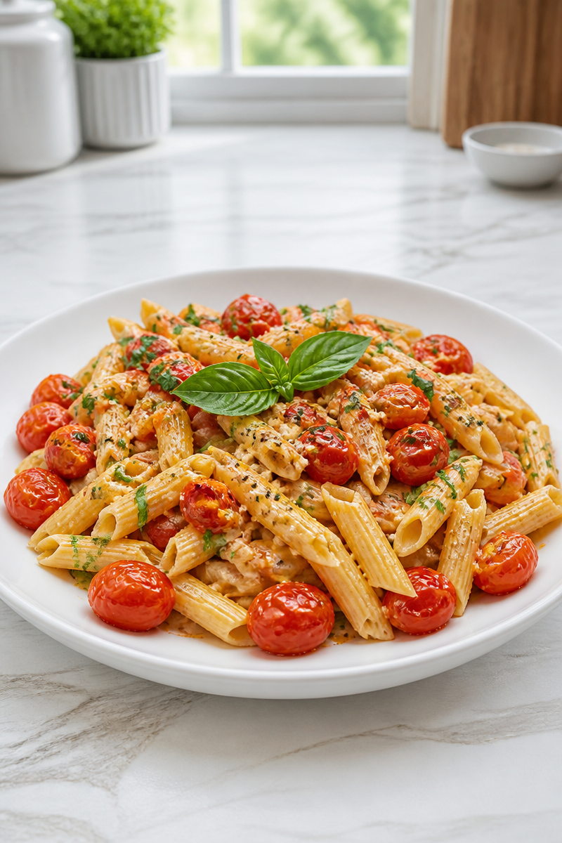 Baked Feta Pasta Cherry Tomato