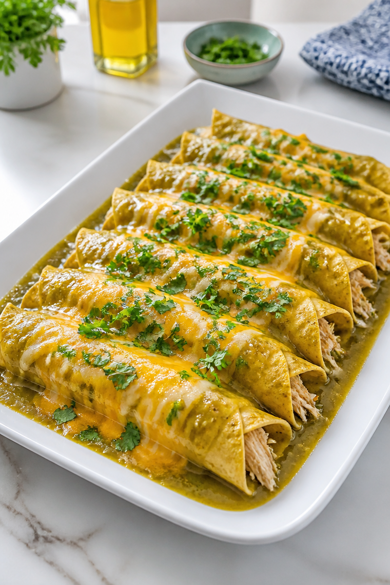 Chicken Enchilada Verde Green Sauce
