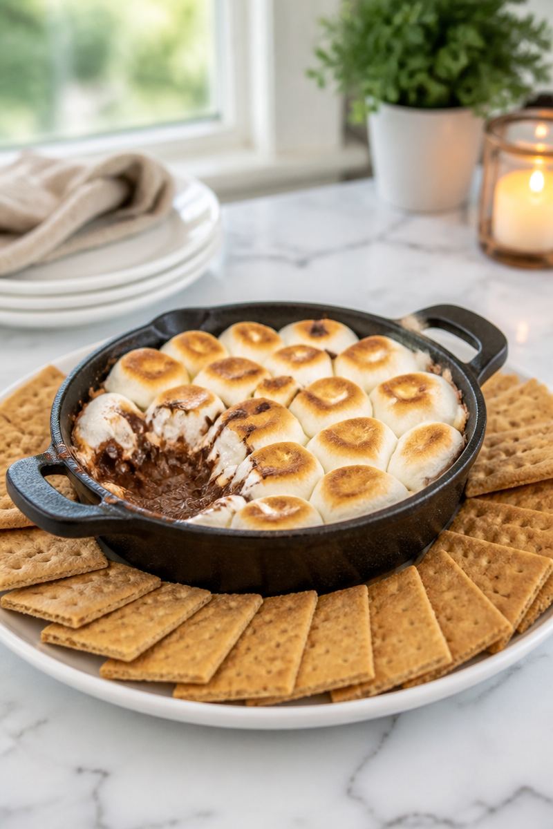 Skillet Smore Dip Chocolate Graham