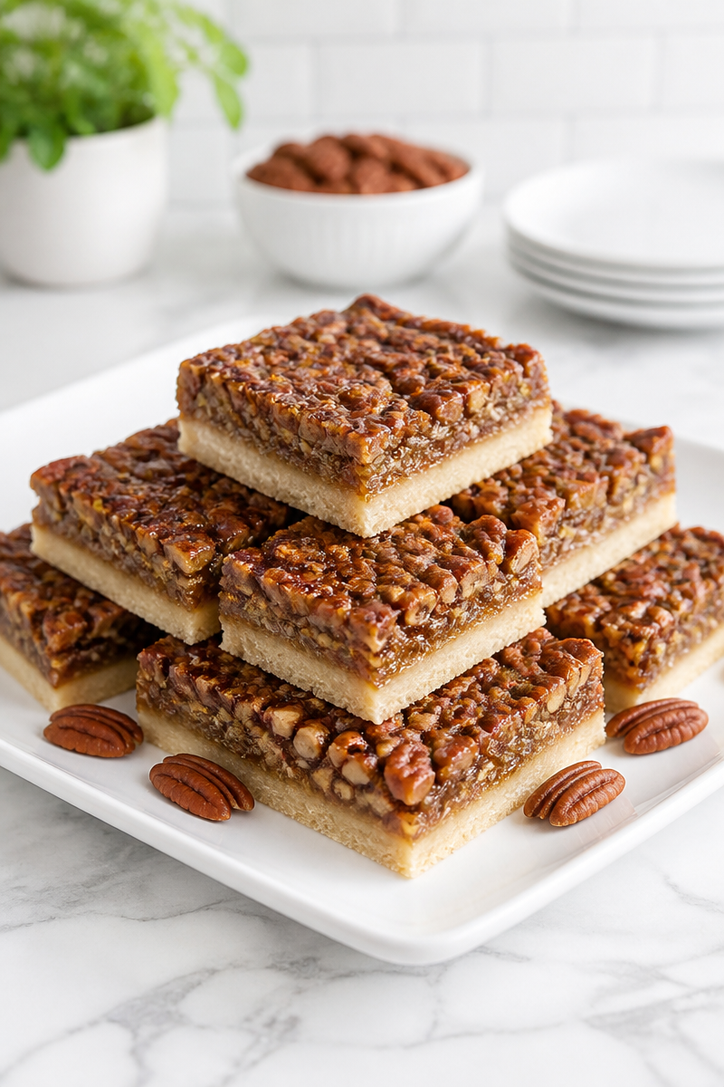 Pecan Pie Bar Shortbread Crust