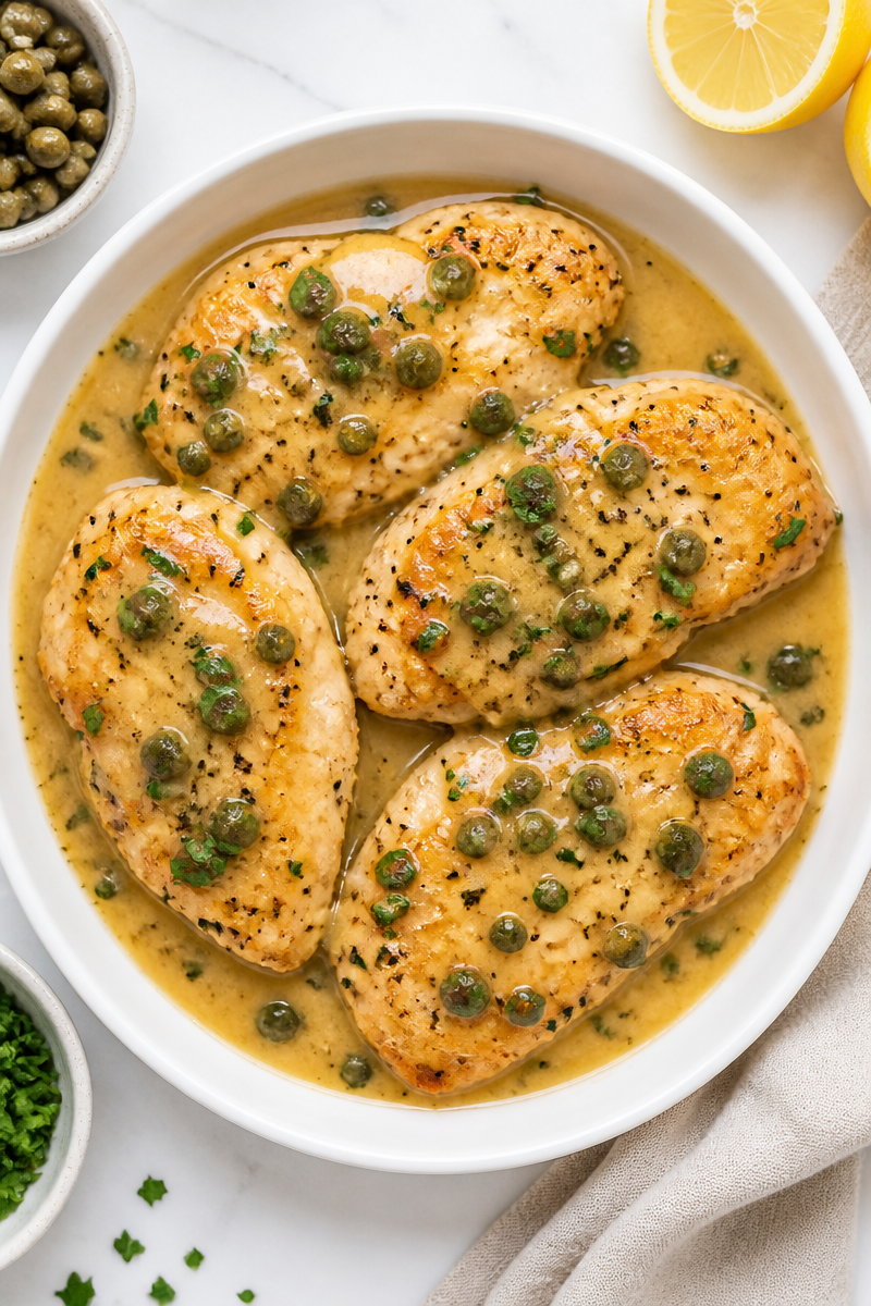 Chicken Piccata Lemon Caper Sauce