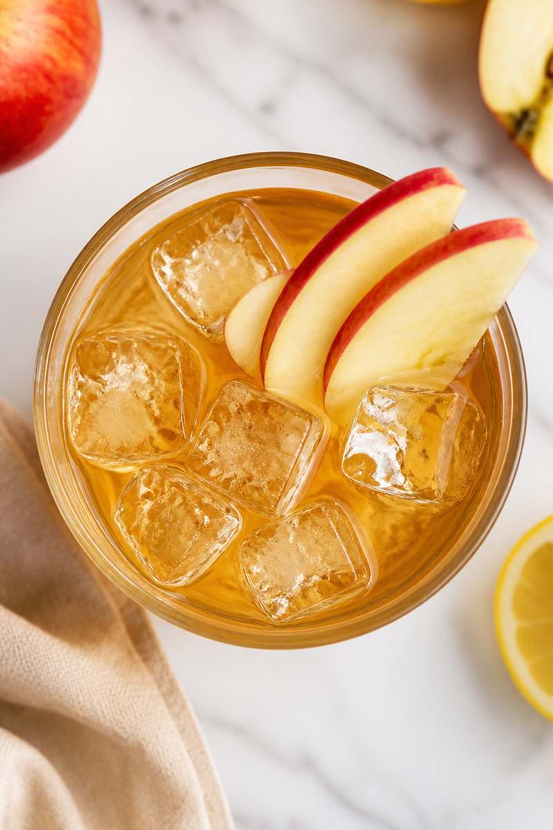 Bourbon Apple Smash Whiskey Cocktail