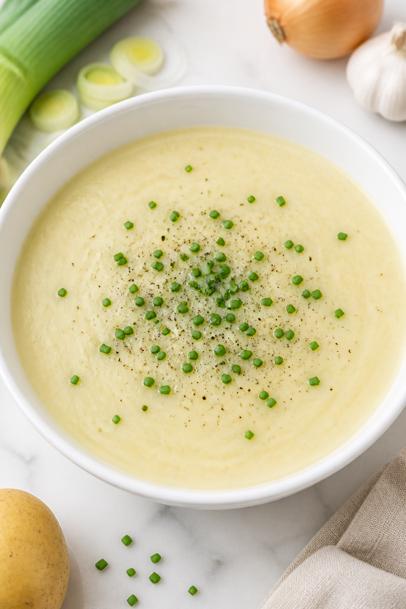Creamy Potato Leek Soup Bowl