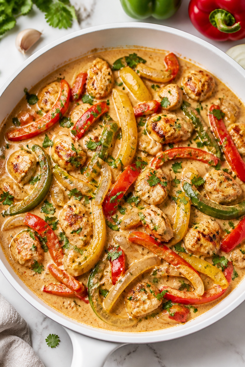Creamy Chicken Fajita Skillet Dinner
