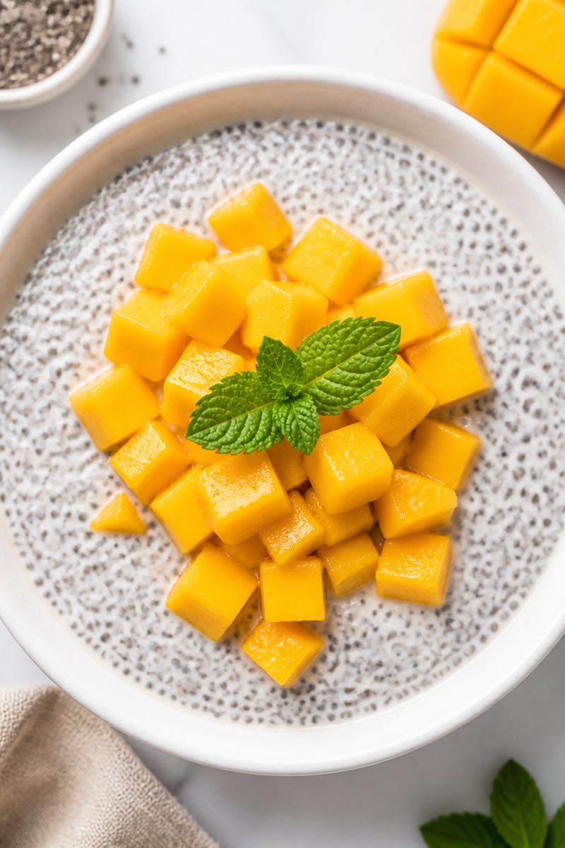Chia Seed Pudding Mango Topping