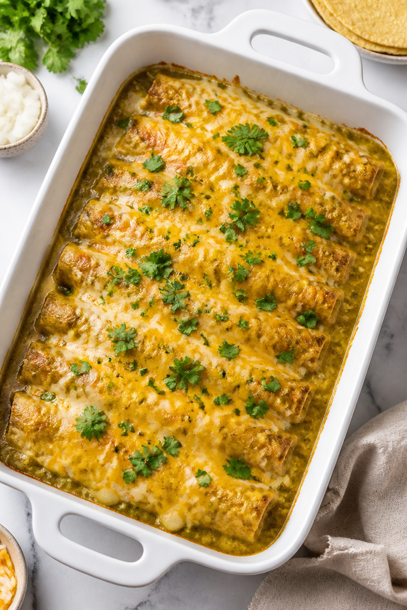 Chicken Enchilada Verde Green Sauce