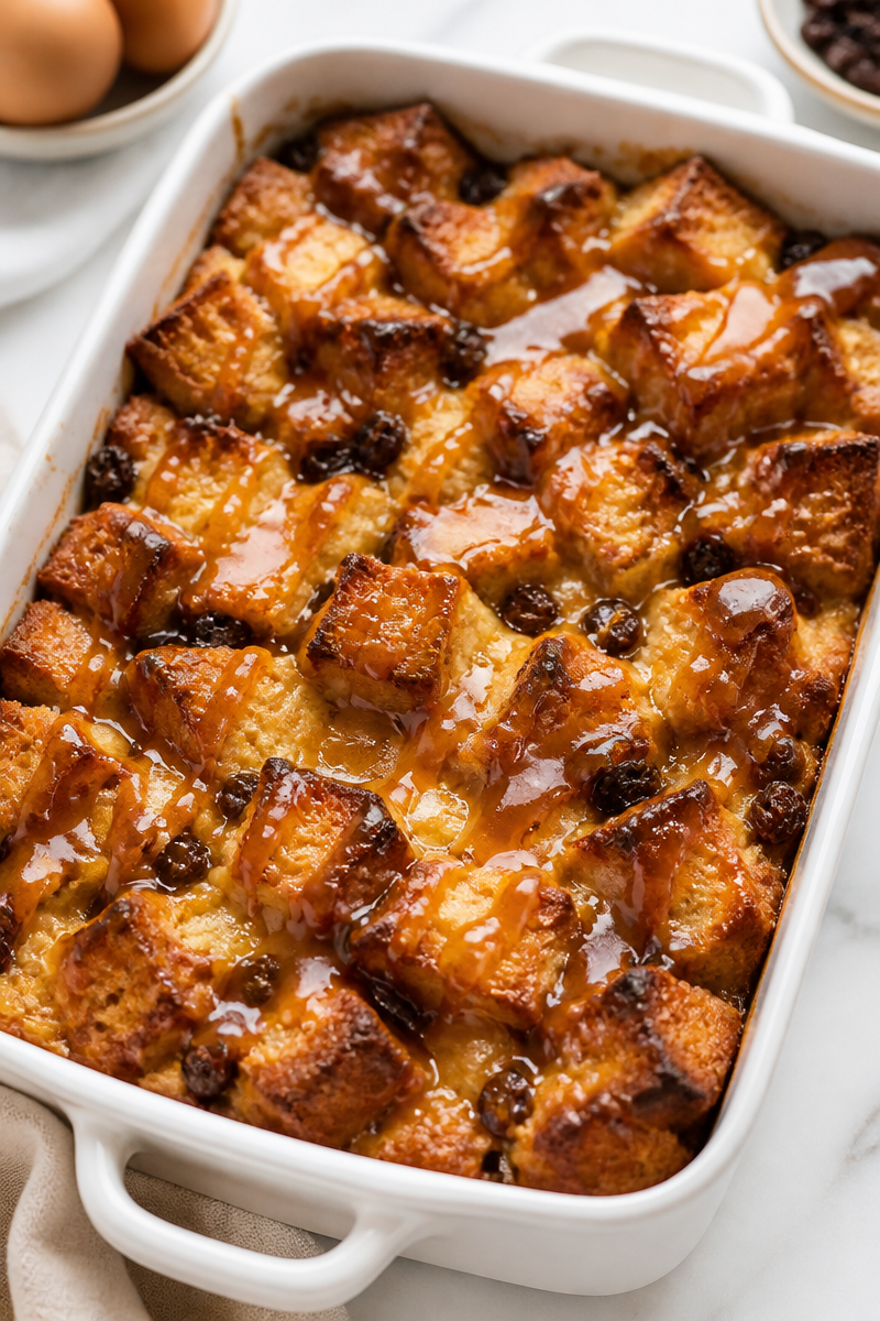 Bread Pudding Bourbon Caramel Sauce